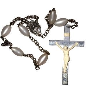 Vintage Faux Pearls Rosary